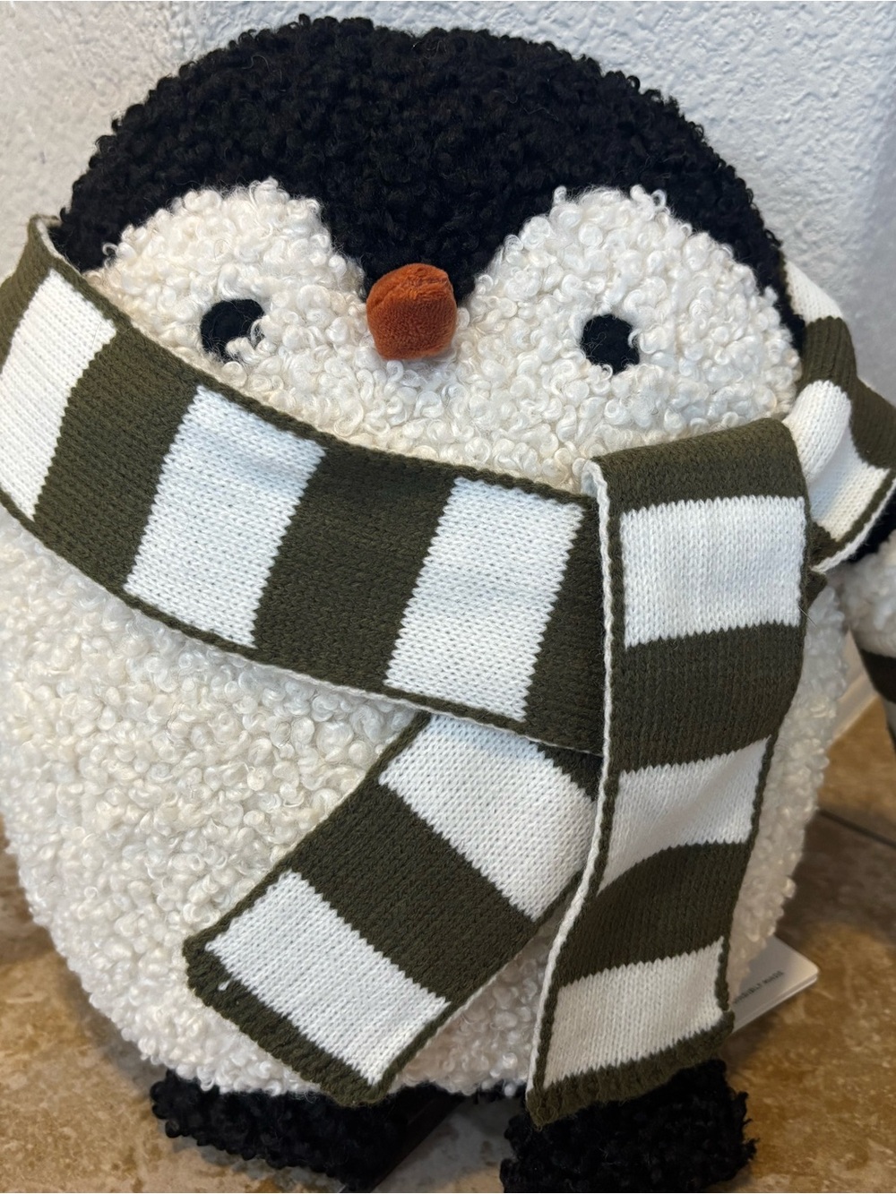 Pottery Barn Black & White Arthur Penguin Pillow